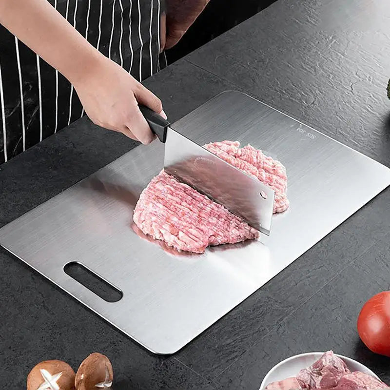 Titanium Kitchen Cutting Boards in Stainless 304 Steel Thickened & Double-Sided