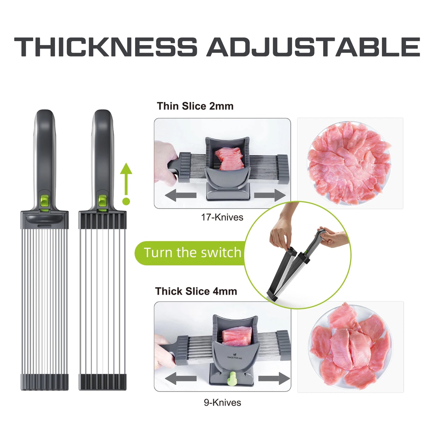 ONCE for All Meat Slicer and Knife Set for Meat Slicing