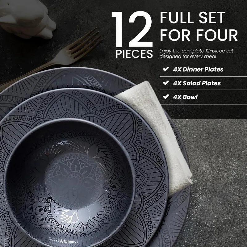 Mandala Ceramic Dinnerware set