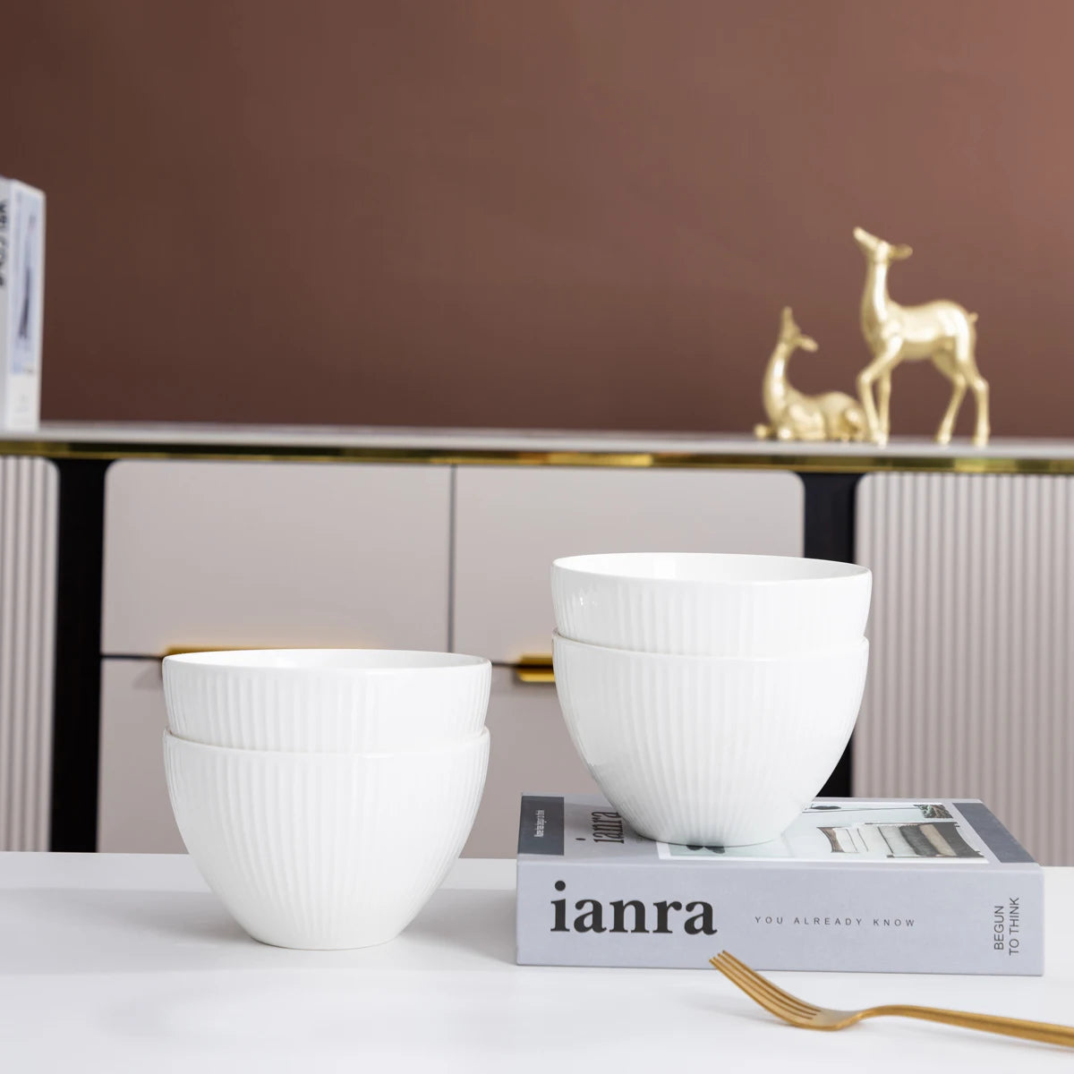 QOMO 16/24/36/48 Piece White Classic Porcelain Dinnerware Set