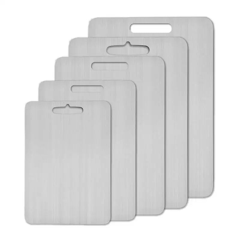 Titanium Kitchen Cutting Boards in Stainless 304 Steel Thickened & Double-Sided