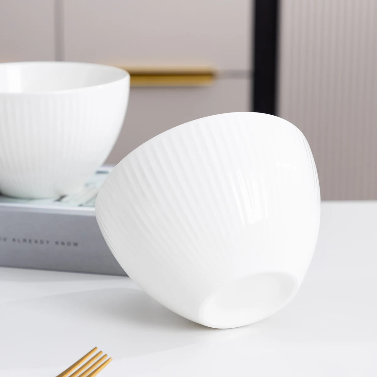 QOMO 16/24/36/48 Piece White Classic Porcelain Dinnerware Set