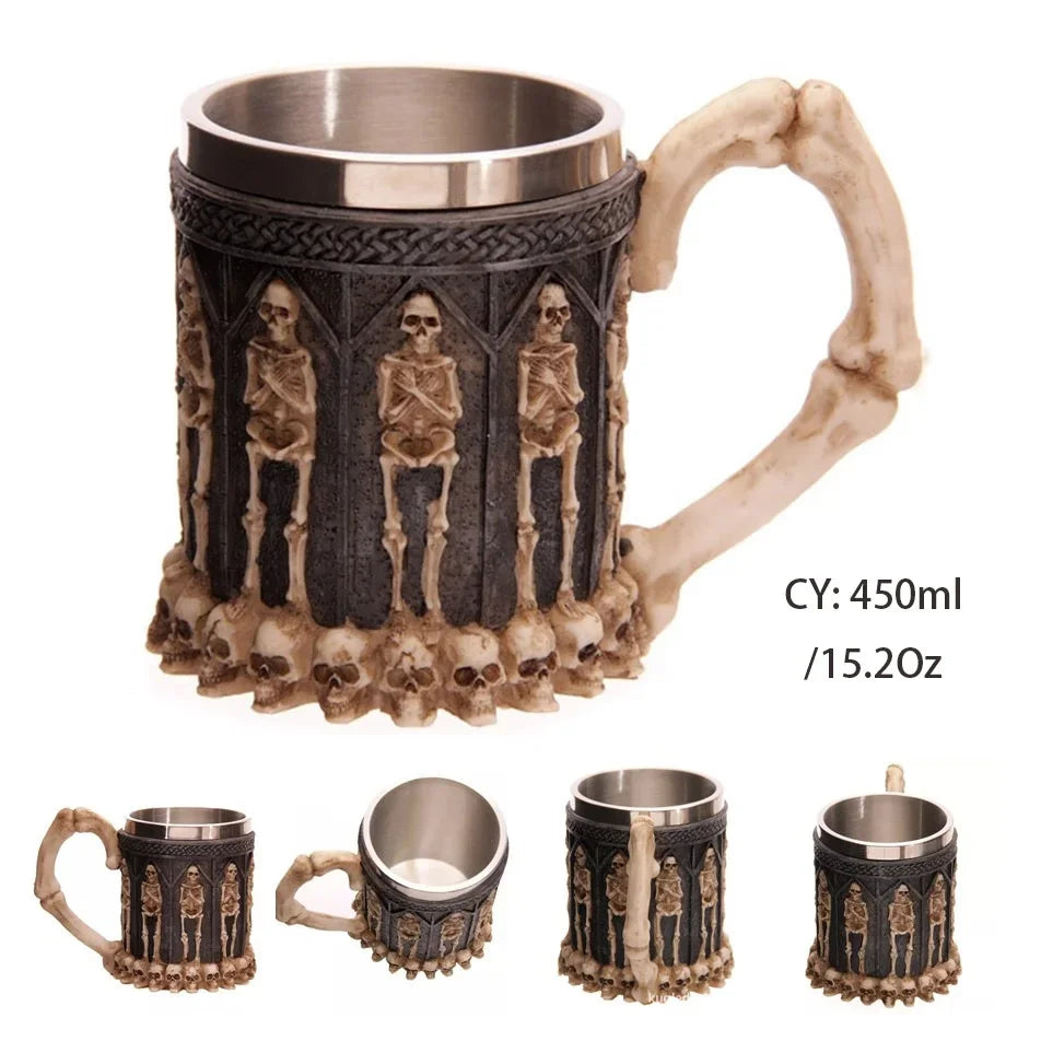 Medieval Dragon Resin Stainless Steel Mug 600ml