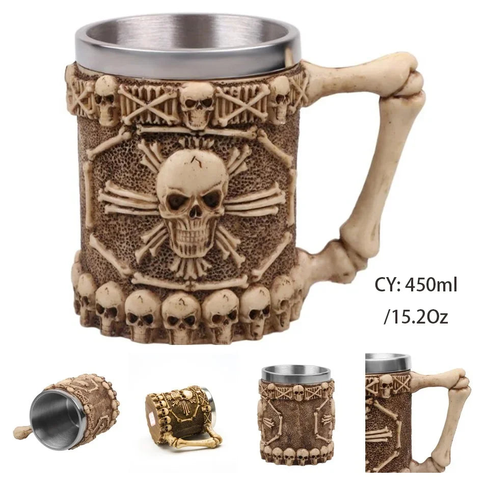Medieval Dragon Resin Stainless Steel Mug 600ml