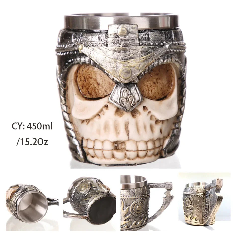 Medieval Dragon Resin Stainless Steel Mug 600ml