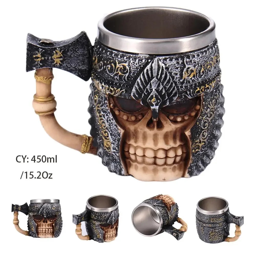 Medieval Dragon Resin Stainless Steel Mug 600ml