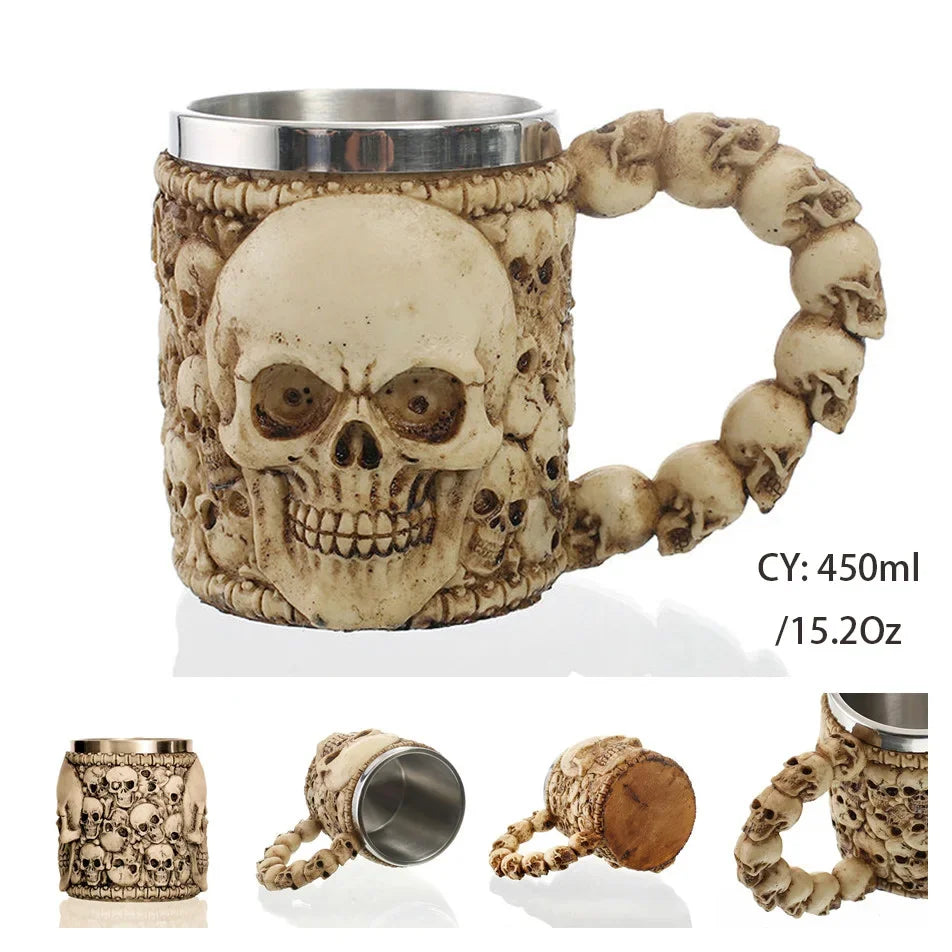 Medieval Dragon Resin Stainless Steel Mug 600ml