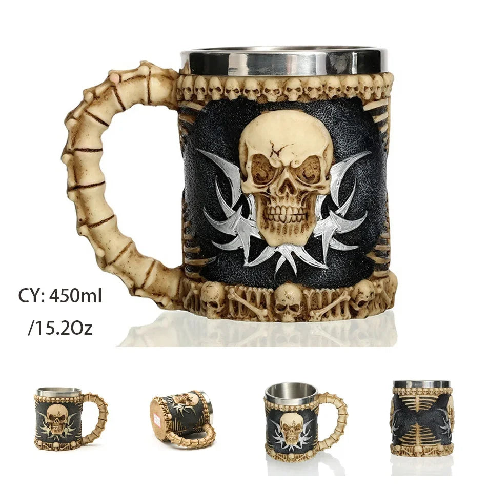 Medieval Dragon Resin Stainless Steel Mug 600ml