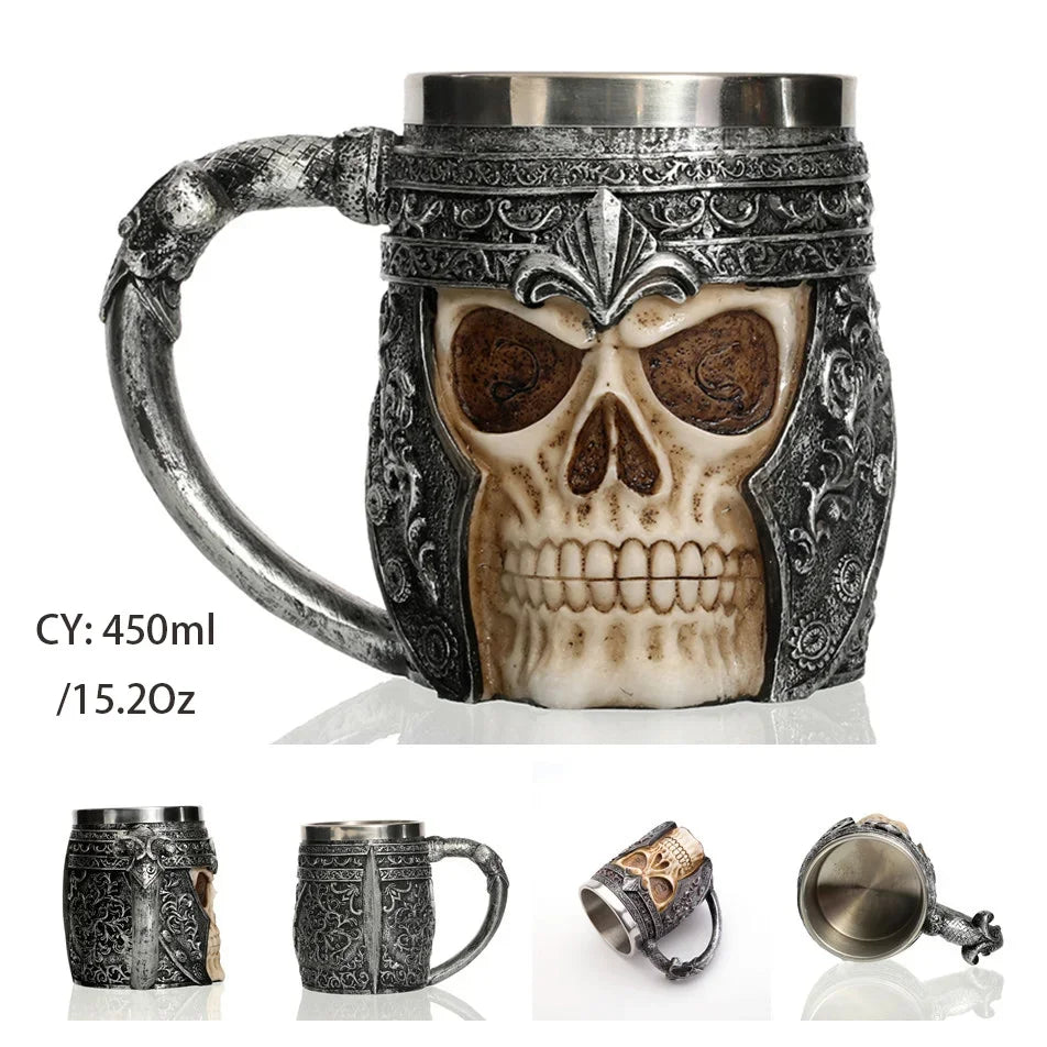 Medieval Dragon Resin Stainless Steel Mug 600ml