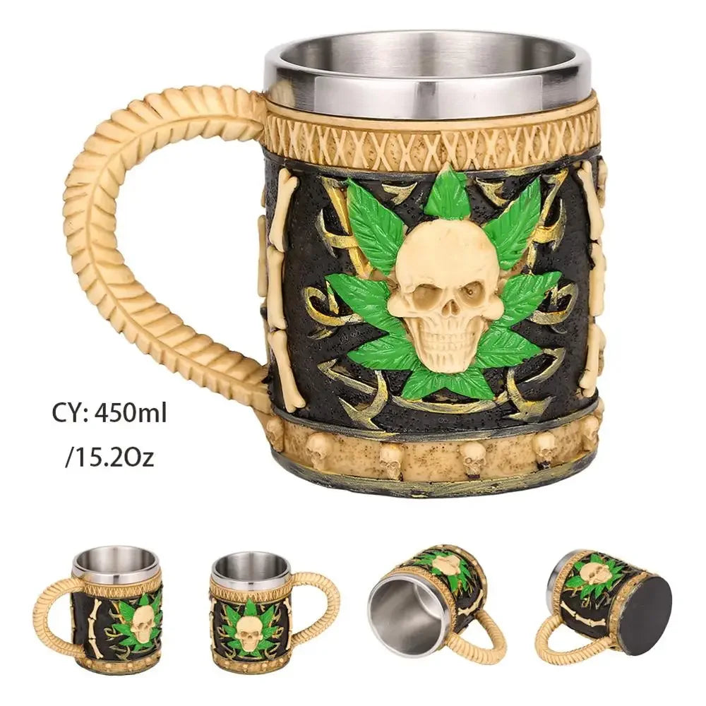 Medieval Dragon Resin Stainless Steel Mug 600ml